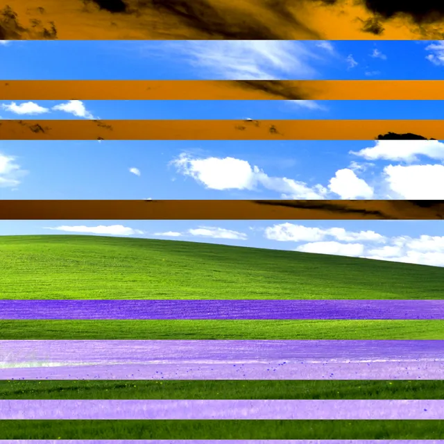 Image preview with scattered horizontal bands of inverted color.
