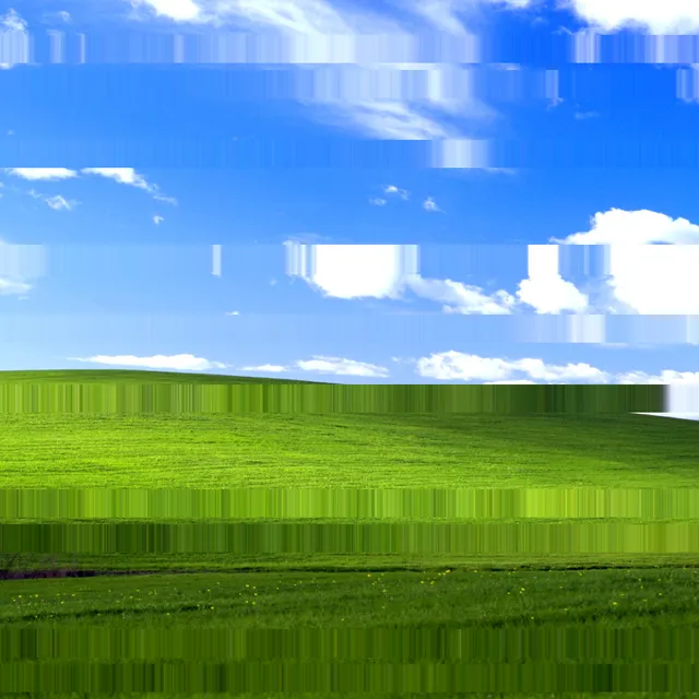 Image preview with horizontal bands repeating a single source row.